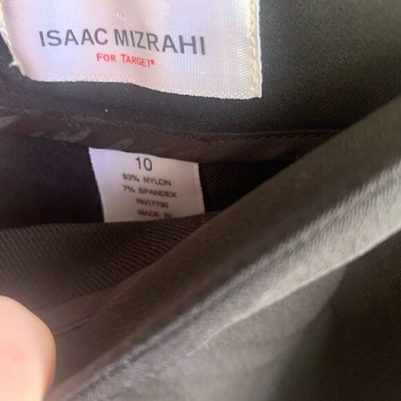 Isaac Mizrahi Black Pencil Skirt with Back Zip Pleat size 10 - Picture 3 of 4